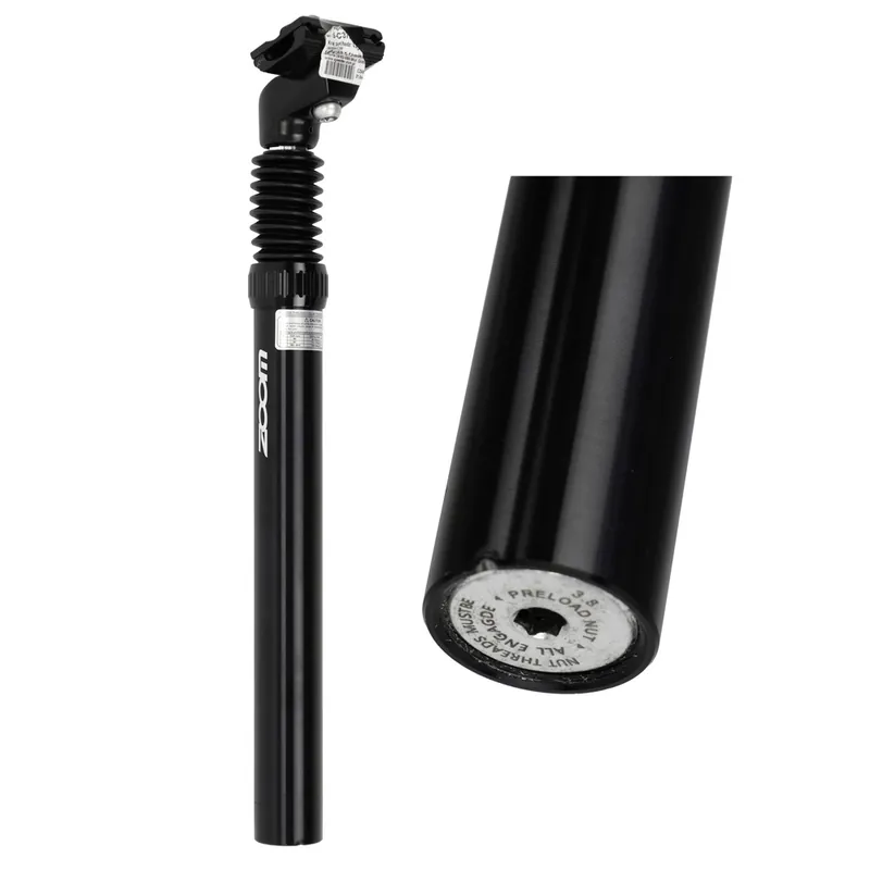 Ekspresowa dostawa OUTLET Wspornik siodła amortyzowany Zoom SPS-C372 31,6 mm, czarny