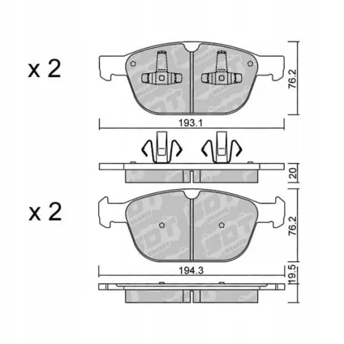Oferta limitowana GALFER/SDT 2116300 klocki hamulcowe