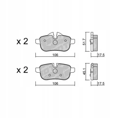 Oryginalny GALFER/SDT 2119900 klocki hamulcowe