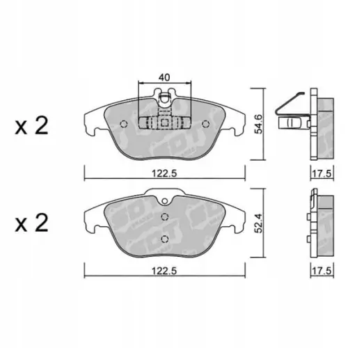 Autentyczny GALFER/SDT 2121501 klocki hamulcowe