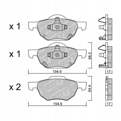 Premium GALFER/SDT 2125200 klocki hamulcowe