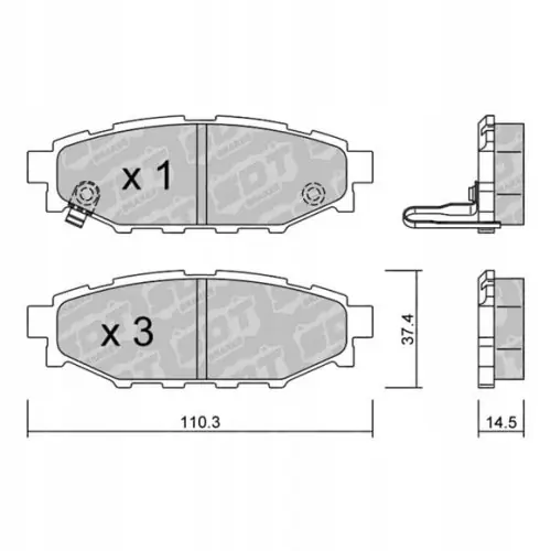 GALFER/SDT 2126700 klocki hamulcowe Oryginalny
