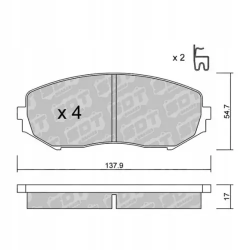 Niska cena GALFER/SDT 2127000 klocki hamulcowe