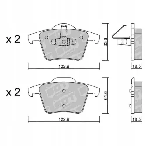 Bezpieczna płatność GALFER/SDT 2122600 klocki hamulcowe