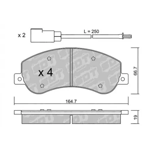 Bezpieczna płatność GALFER/SDT 2122800 klocki hamulcowe