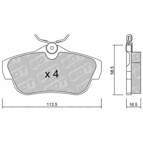 Popularny GALFER/SDT 2124000 klocki hamulcowe