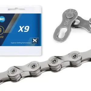 Łańcuch KMC X9, niklowany, 114 ogniw, 6,6 mm, 9-rzędowy Box Promocja