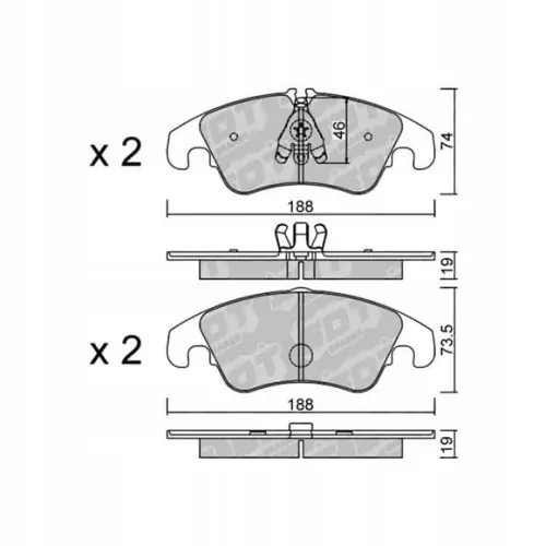 Popularny GALFER/SDT 2128002 klocki hamulcowe