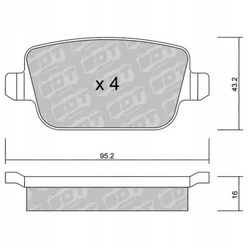 Wysoka jakość GALFER/SDT 2128500 klocki hamulcowe