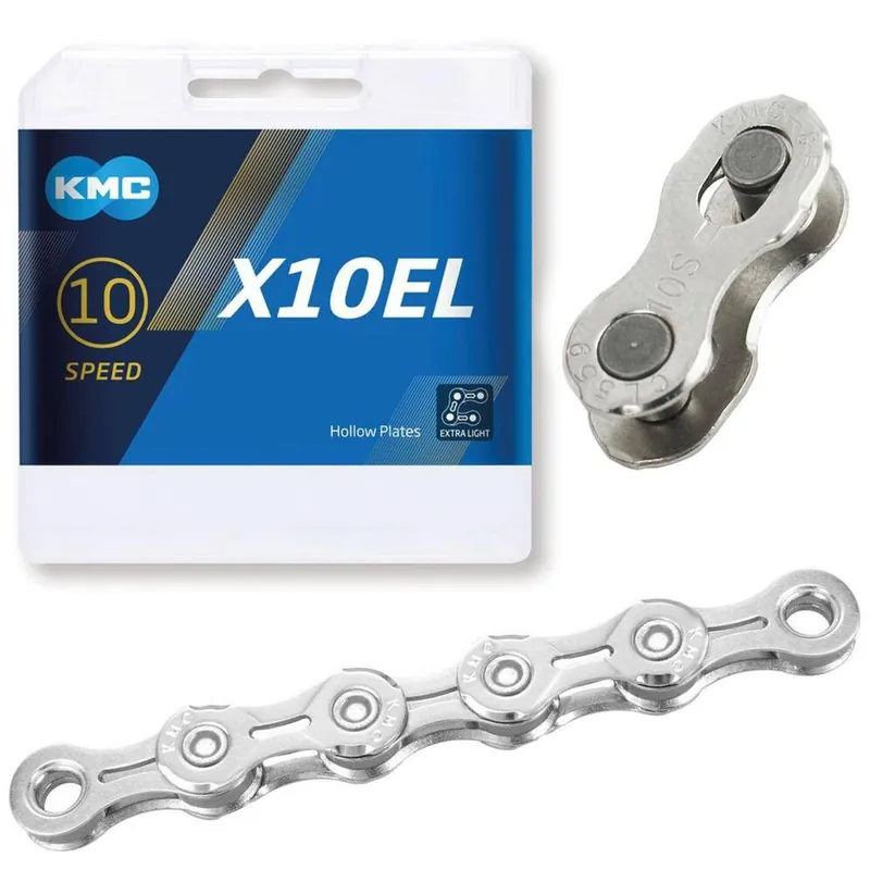 Łańcuch KMC X10EL, srebrny, 114 ogniw, 5,88 mm, 10-rzędowy, Box Oryginalny