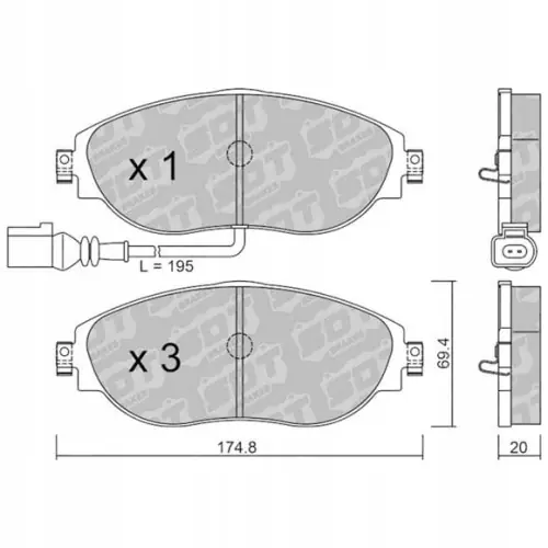 Bezpieczna płatność GALFER/SDT 2134500 klocki hamulcowe