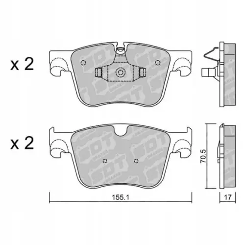 Popularny GALFER/SDT 2135200 klocki hamulcowe