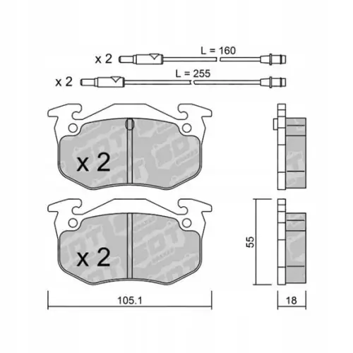 Premium GALFER/SDT 2135500 klocki hamulcowe