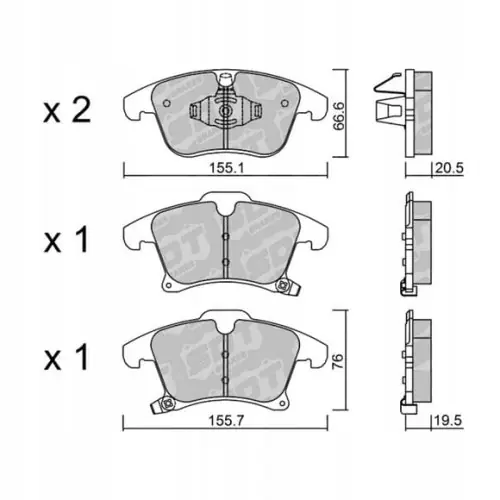 Oferta limitowana GALFER/SDT 2137000 klocki hamulcowe