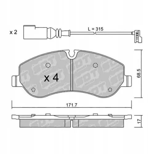 Nowość GALFER/SDT 2137100 klocki hamulcowe
