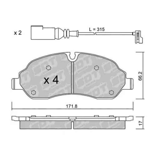 Oferta GALFER/SDT 2137200 klocki hamulcowe