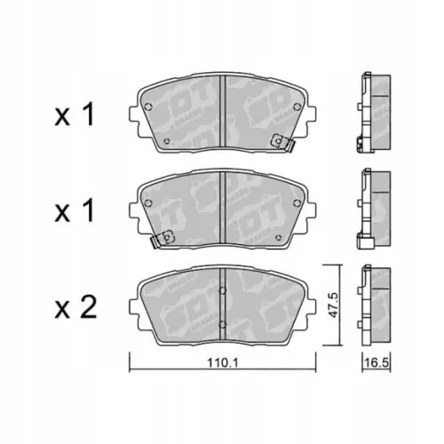 Wysoka jakość GALFER/SDT 2138000 klocki hamulcowe