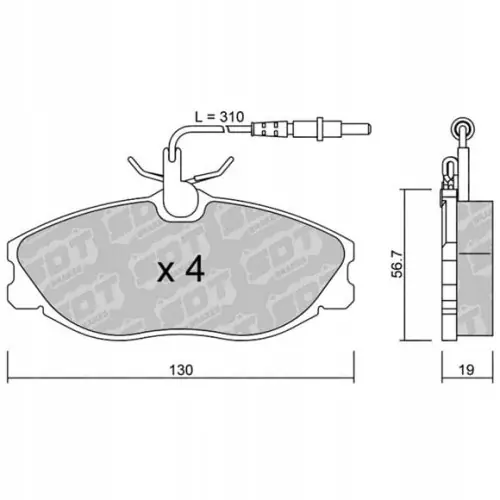 Nowość GALFER/SDT 2139700 klocki hamulcowe
