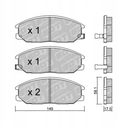 Oryginalny GALFER/SDT 2142600 klocki hamulcowe