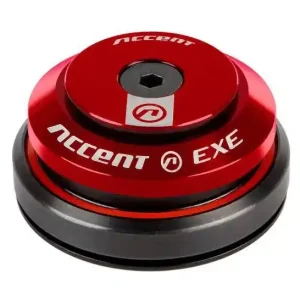 Niska cena Stery zintegrowane Accent HI-EXE 1-1/8"-1-1/8" IS42/IS42, czerwone, łożyska maszynowe