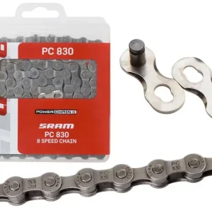 Łańcuch Sram PC 830, 114 ogniw, 6/7/8-rzędowy, srebrny Szybka dostawa