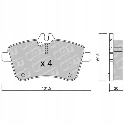 GALFER/SDT 2147000 klocki hamulcowe Oryginalny