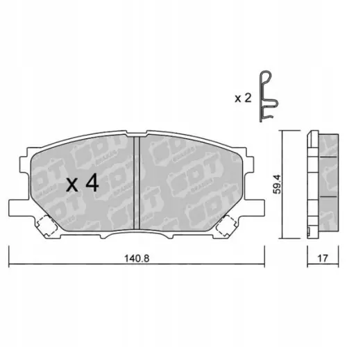 Niska cena GALFER/SDT 2147300 klocki hamulcowe