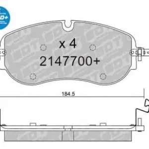 Popularny GALFER/SDT 2147900+ klocki hamulcowe