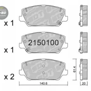 Nowość GALFER/SDT 2150100 klocki hamulcowe