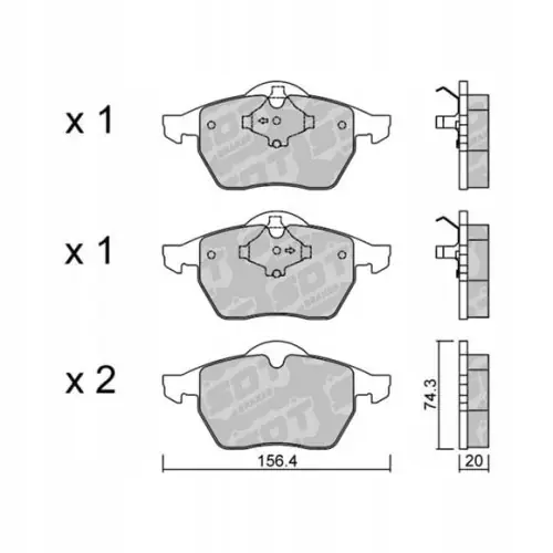 GALFER/SDT 2153001 klocki hamulcowe Autentyczny