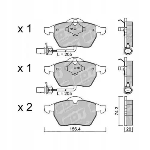 GALFER/SDT 2153002 klocki hamulcowe Zamów teraz