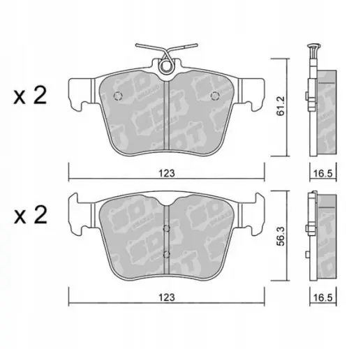 GALFER/SDT 2153200 klocki hamulcowe Oryginalny