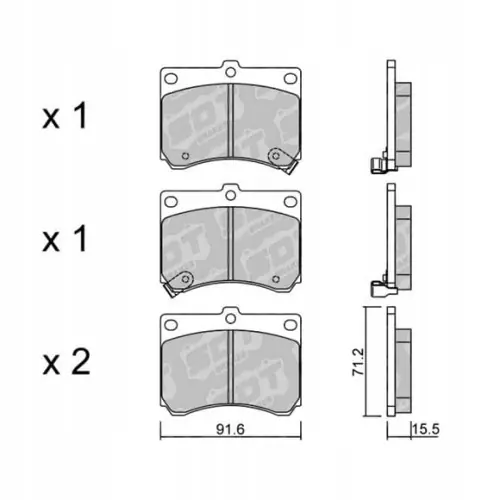 GALFER/SDT 2157301 klocki hamulcowe Bezpieczna płatność