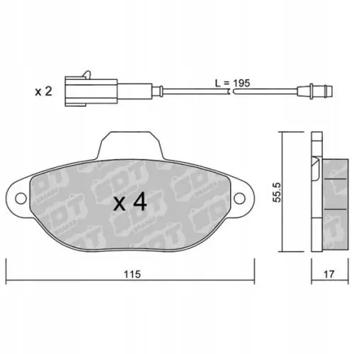 GALFER/SDT 2158402 klocki hamulcowe Oferta limitowana
