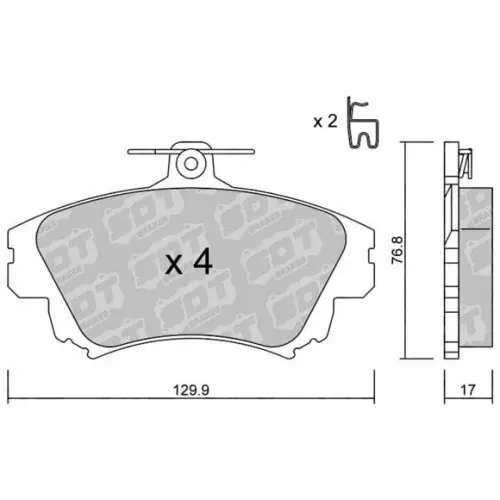 Autentyczny GALFER/SDT 2163400 klocki hamulcowe