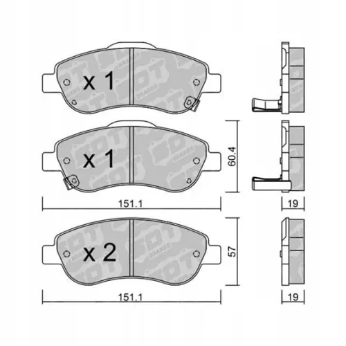 Niska cena GALFER/SDT 2168000 klocki hamulcowe