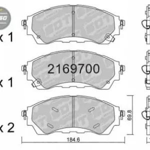 Bezpieczna płatność GALFER/SDT 2169700 klocki hamulcowe
