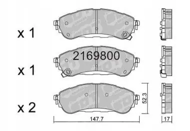 GALFER/SDT 2169800 klocki hamulcowe Ekspresowa dostawa