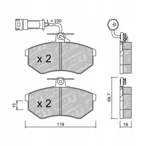 GALFER/SDT 2175100 klocki hamulcowe Tylko dziś