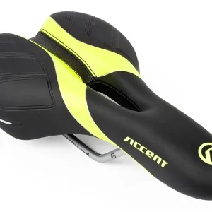 Najlepsza cena Siodełko Accent Derry męskie czarno-żółte fluo