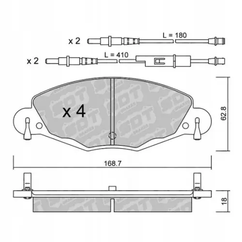 Bezpieczna płatność GALFER/SDT 2181100 klocki hamulcowe