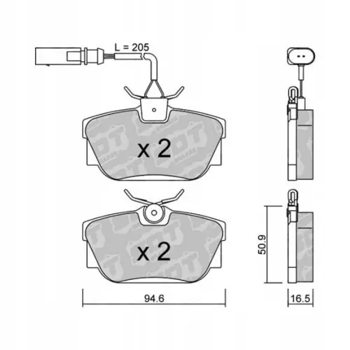 Najlepsza cena GALFER/SDT 2182700 klocki hamulcowe