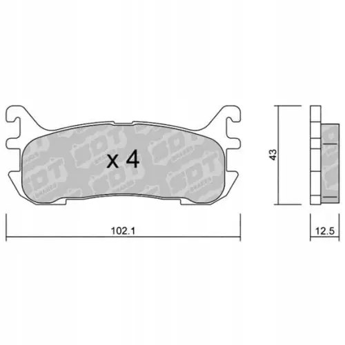 GALFER/SDT 2187400 klocki hamulcowe Autentyczny