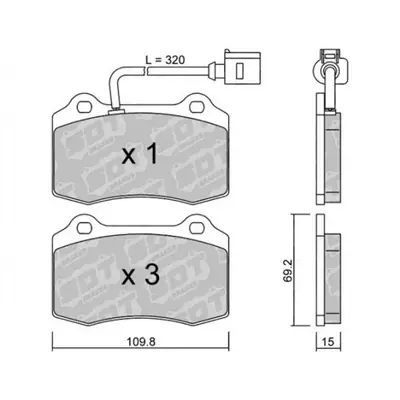 Tani GALFER/SDT 2190503 klocki hamulcowe