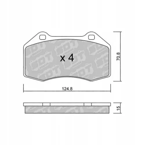 Popularny GALFER/SDT 2193800 klocki hamulcowe