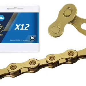 Wyprzedaż Łańcuch KMC X12 Ti-N Złoty, 126 ogniw 12-rz
