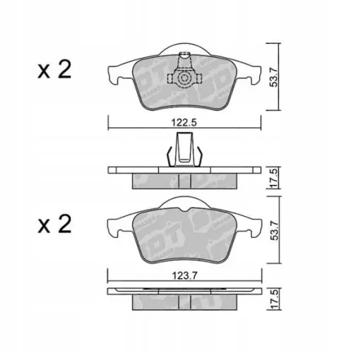 GALFER/SDT 2198200 klocki hamulcowe Oryginalny