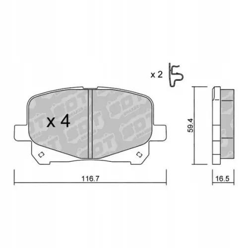 GALFER/SDT 2199000 klocki hamulcowe Oryginalny