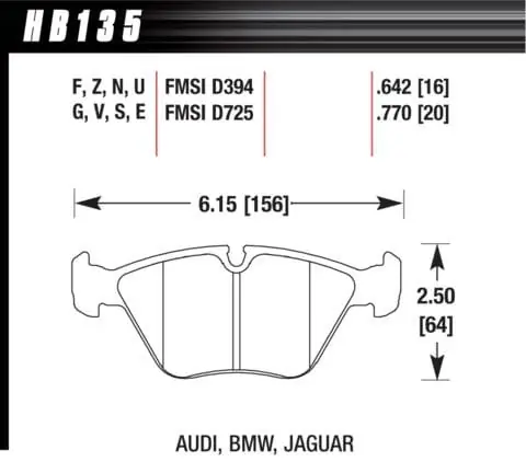 Zwrot pieniędzy HB135S.760 HAWK Performance HT-10 Klocki hamulcowe