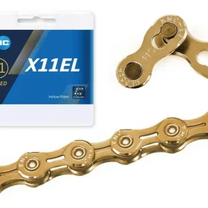 Łańcuch KMC X11EL Ti-N Złoty 1/2" x 11/128", 118 ogniw, 5,65mm, 11-b. Premium